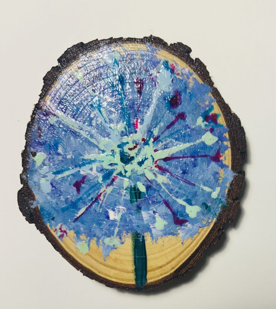 Wood Drink Coaster - Dandelion