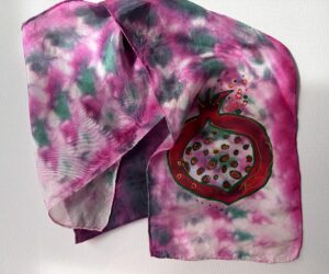 Hand-painted scarf