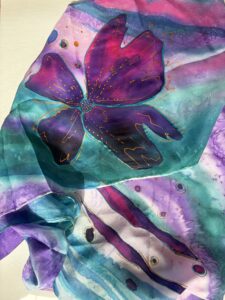Hand-painted scarf