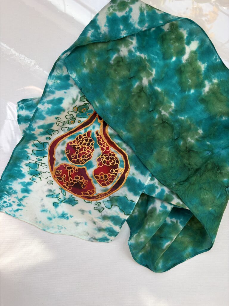 Hand-painted scarf