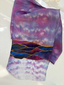 Hand-painted scarf