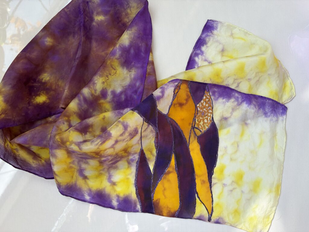Hand-painted scarf