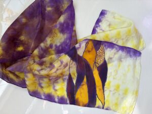 Hand-painted scarf