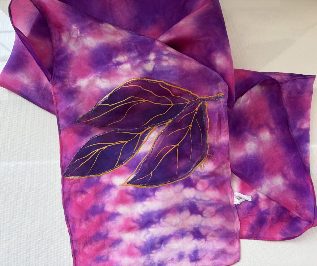Hand-painted scarf