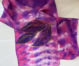 Hand-painted scarf